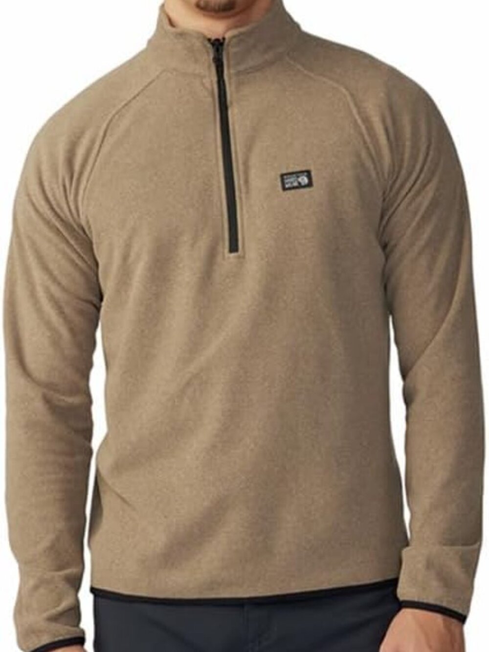 Mountain Hardwear Men's Trail Dust Heather Microchill 1/4 Zip Pullover Size L